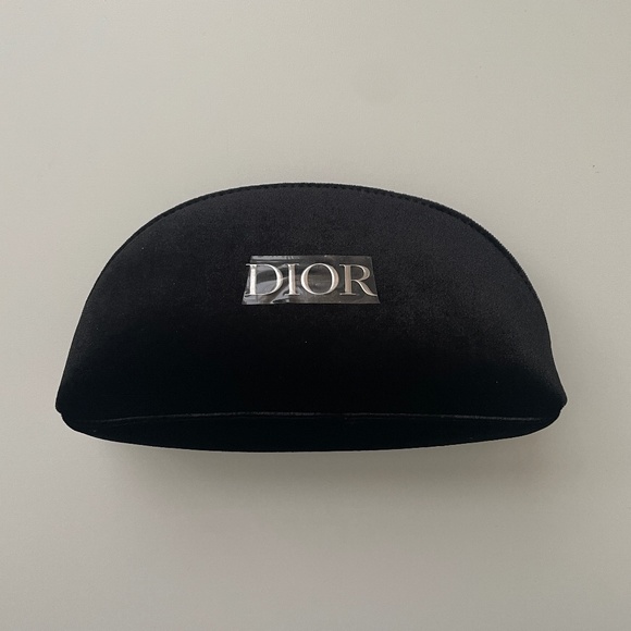 Dior Black Velvet Cosmetic Makeup Bag Pouch - Picture 1 of 4
